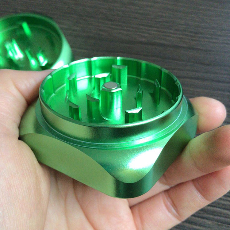 New High Quality Aluminum 55mm Square Herb Grinders Unique 2 layers Smoking Crusher Tobacco Herb Grinder