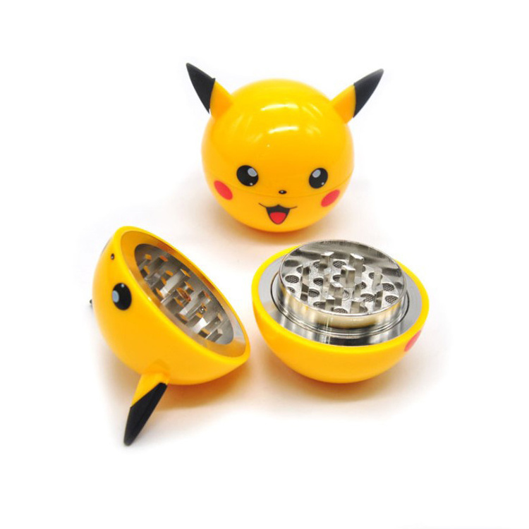 High Quality Herb Grinder 3 layers Zinc Alloy custom herb grinder pokeball pikachu grinder