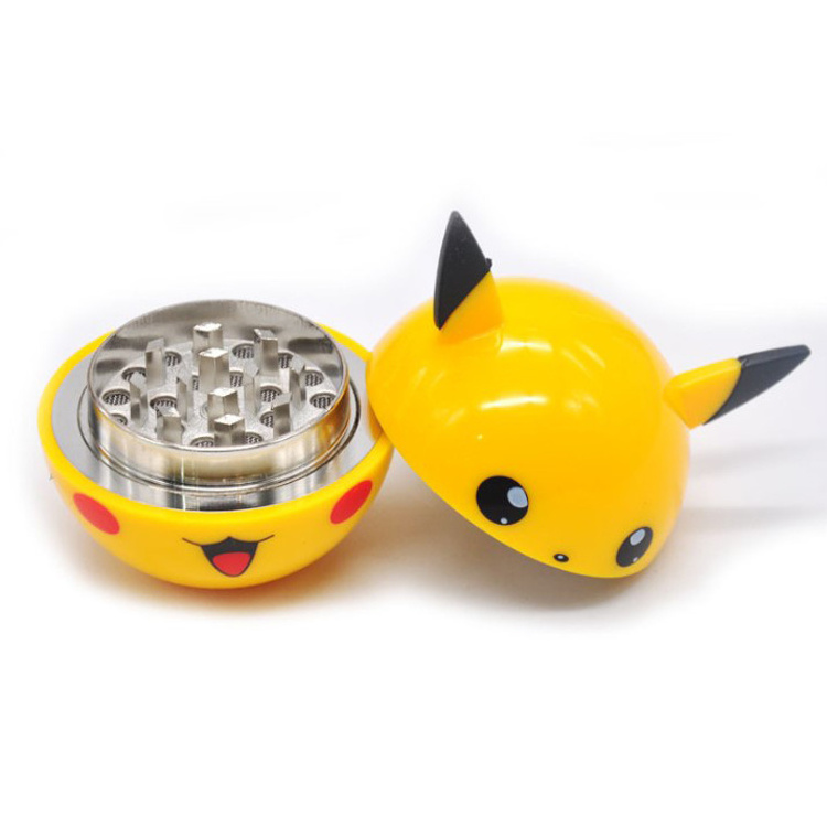 High Quality Herb Grinder 3 layers Zinc Alloy custom herb grinder pokeball pikachu grinder