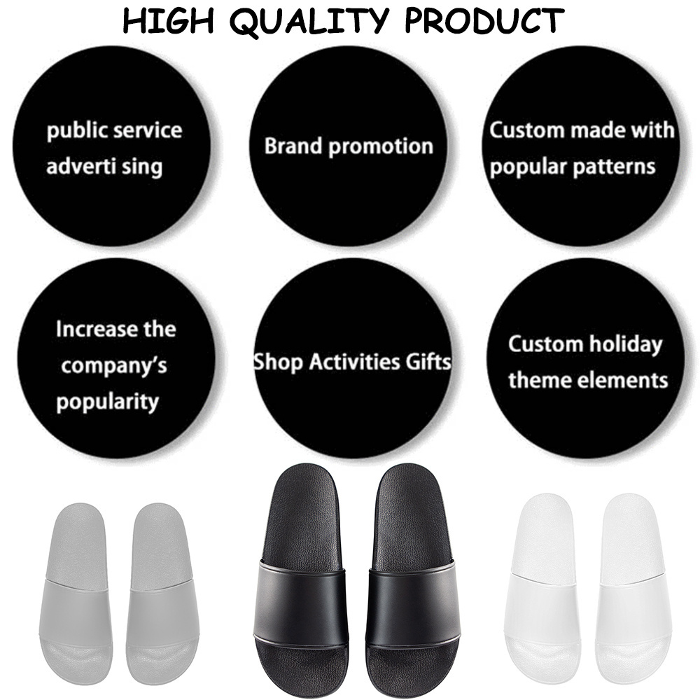 Wholesale Custom logo PVC Summer Slippers Home Unisex slide sandal printing logo Design Print Beach Walk Slippers For Women Men