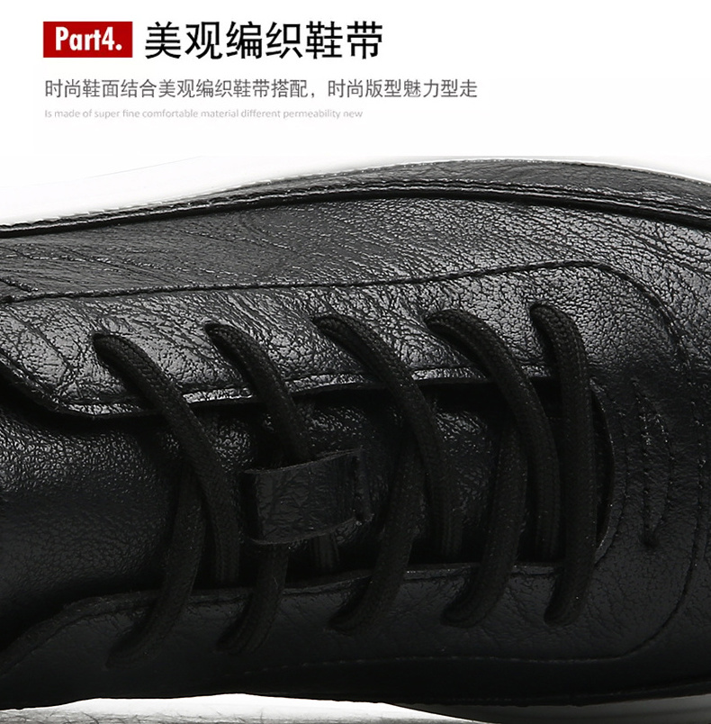 Men Leather Sneakers White Genuine Leather Sneaker Private Label Leather Sneakers Man Black Shoes