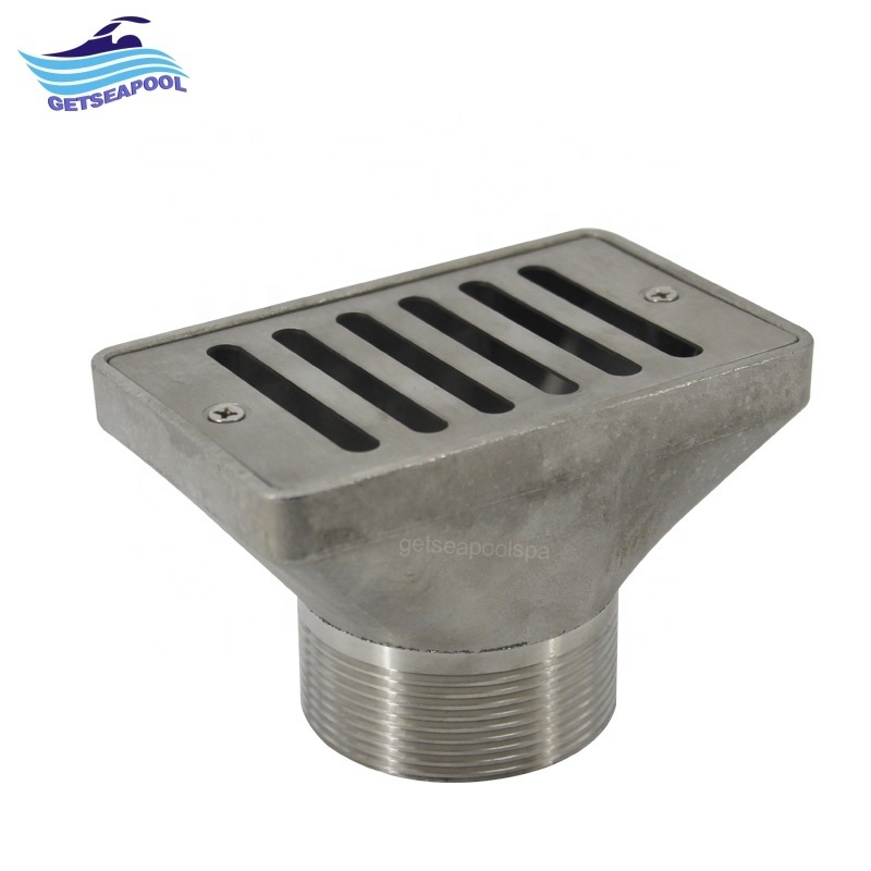 Stainless Steel Fitting Screw Overflow Main Drain Gutter For Concrete Floor Pool