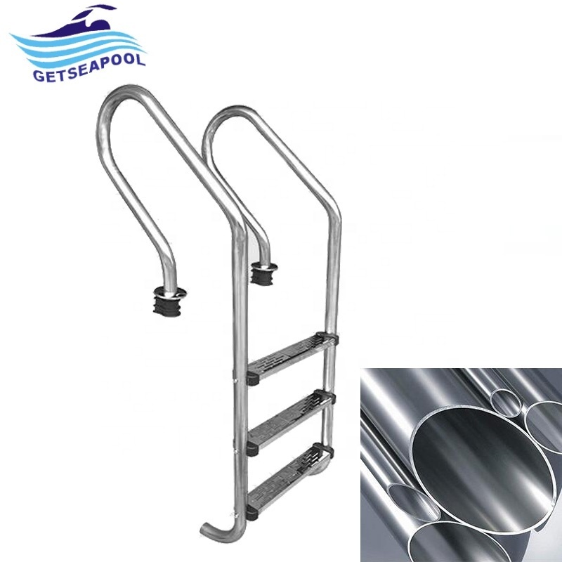 Stainless portable Steel pool escalator 3 steps Swimming pool ladder