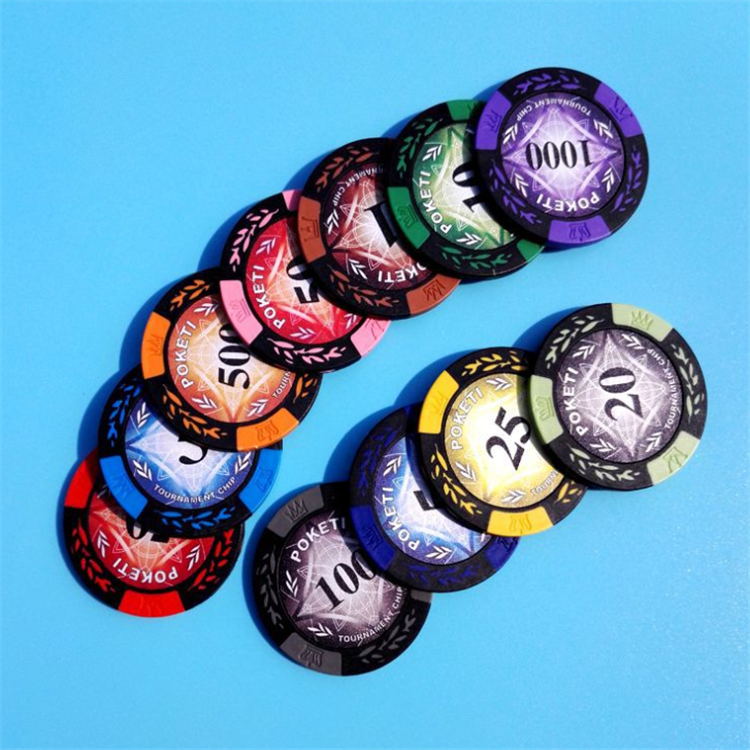 40mm round clay high frequency 13.56mhz casino poker chips rfid