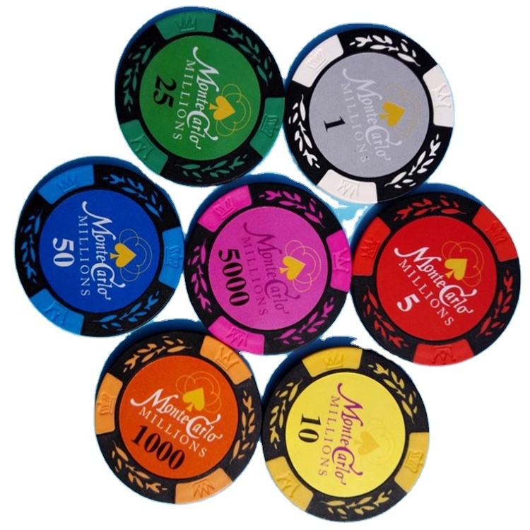 40mm round clay high frequency 13.56mhz casino poker chips rfid