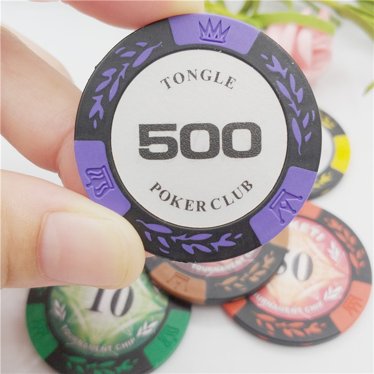 40mm round clay high frequency 13.56mhz casino poker chips rfid