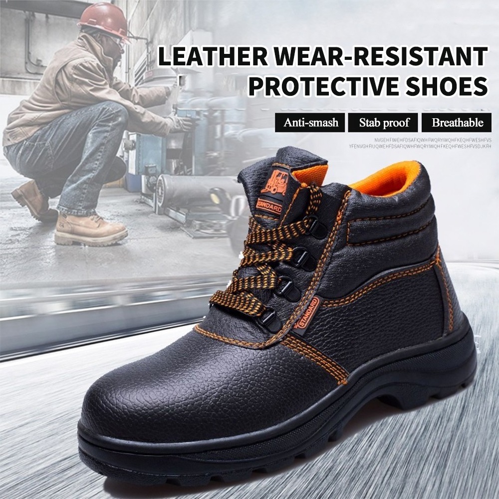 High quality Cheap Price Men Work Safety Shoes Boots with Steel toe and Steel anti slip Shoes boot Safety Boots For Men