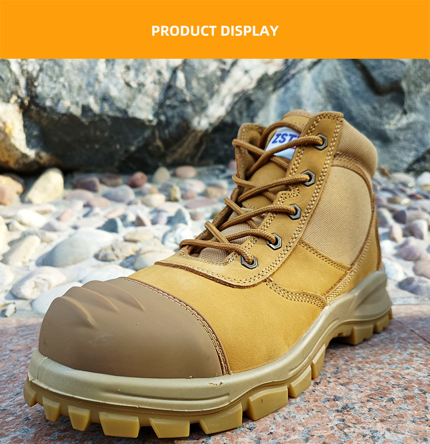 2023 new design custom anti puncture steel man safety boots protective work boots for work men