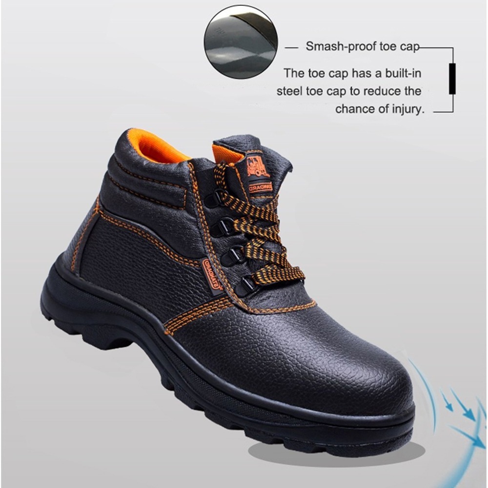 High quality Cheap Price Men Work Safety Shoes Boots with Steel toe and Steel anti slip Shoes boot Safety Boots For Men