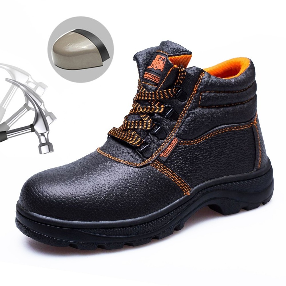 High quality Cheap Price Men Work Safety Shoes Boots with Steel toe and Steel anti slip Shoes boot Safety Boots For Men