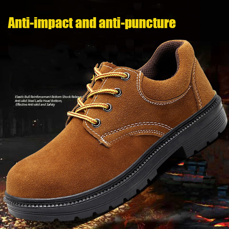 Puncture Prevention Steel Toe Loggers Boots Men's Safety Shoes Safety Boot Non- slip Puncture-Proof Security Shoes For Work