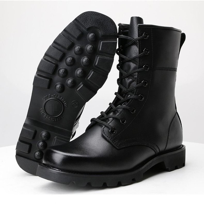 2023 High Cut Tactical Boots Black Outdoor Combat Shoes Breathable Hiking Boots for Women and Men Waterproof Adult Cotton Fabric