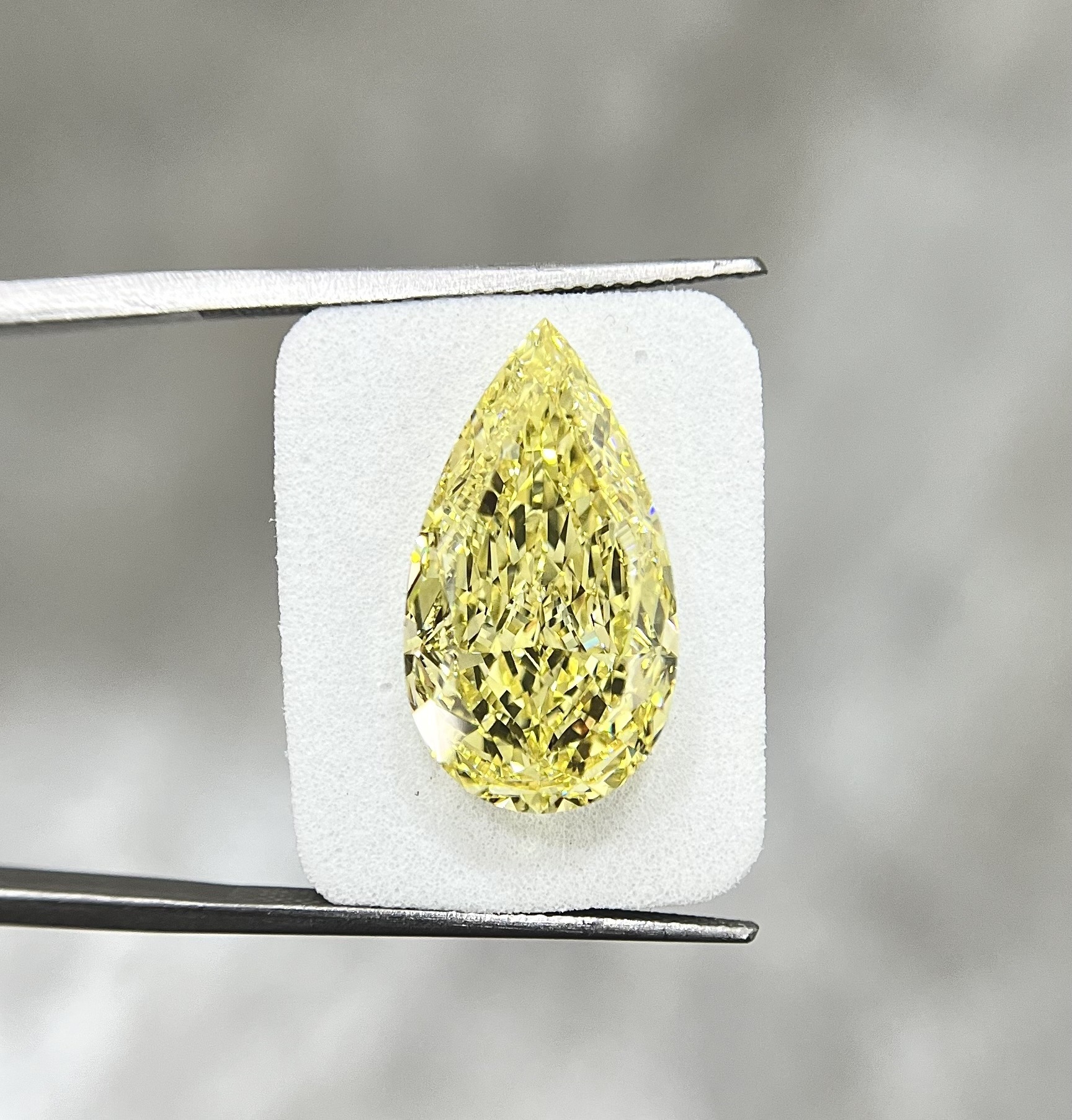 Fancy Intense Yellow 10.06 Carat Brilliant Modified Pear Cut Natural Fancy Loose Diamonds VS1 Clarity GIA Certified Real Diamond