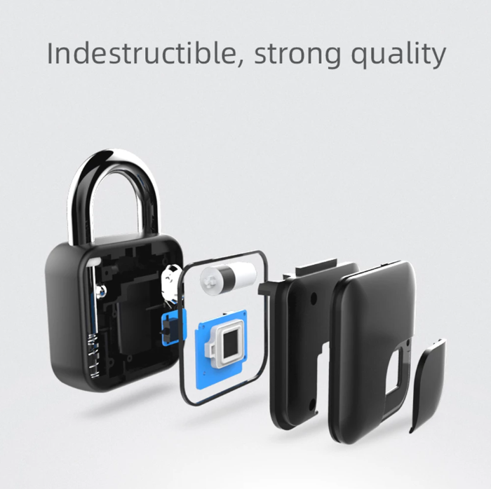 Tuya Smart Home Fingerprint Lock Blue-tooth best lock padlock Door Lock IP65 Waterproof Keyless Rechargeable House iron padlock