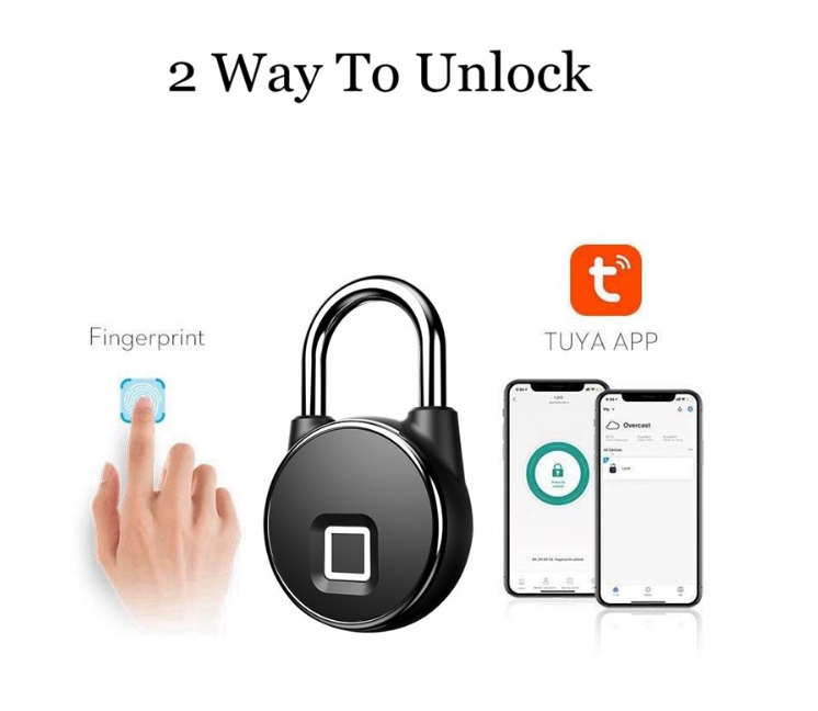 Tuya Smart intelligent lock Fingerprint keyless door Pad lock Security portable door locks