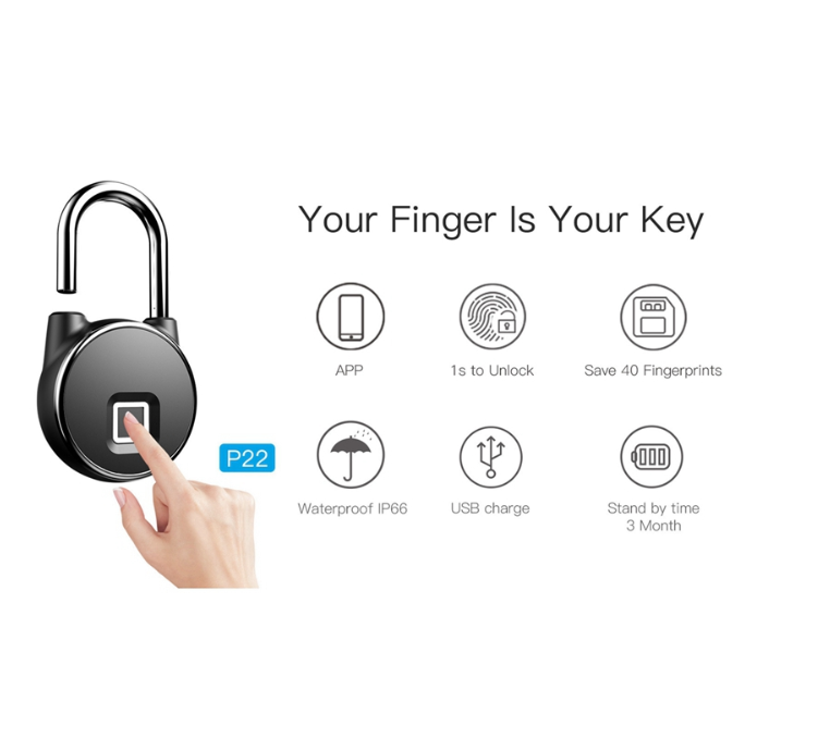 Tuya Smart intelligent lock Fingerprint keyless door Pad lock Security portable door locks