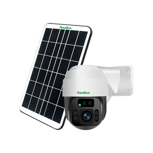 Two way audio solar powered Wifi battery PTZ camera solar street light with cctv camera