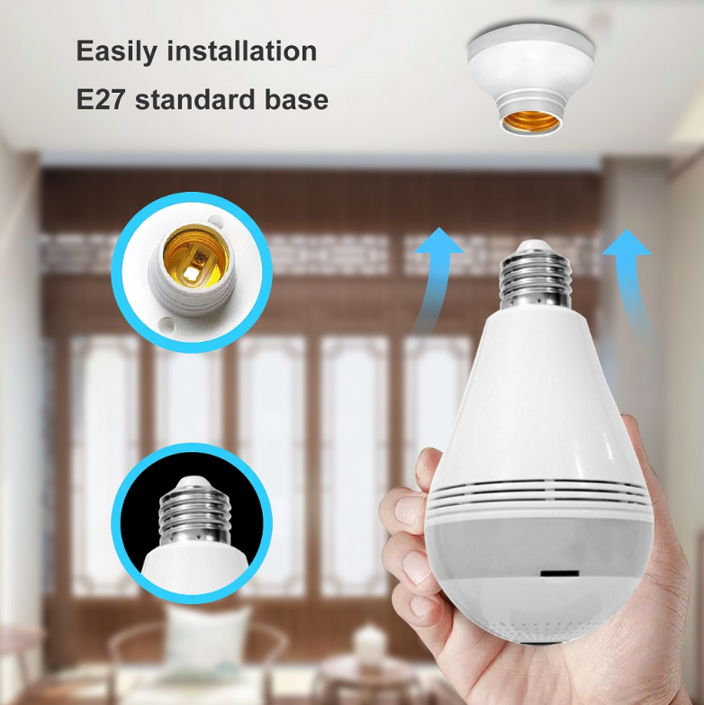 v380 tuya yiiot icsee outdoor indoor wireless lightbulb security camera 360 night vision