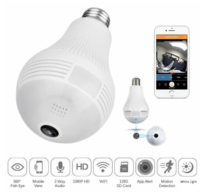 v380 tuya yiiot icsee outdoor indoor wireless lightbulb security camera 360 night vision