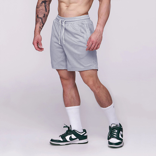 custom print logo blank men mesh shorts