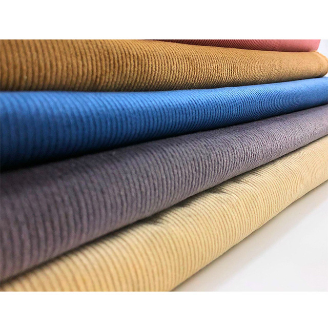 dyed stretch cotton corduroy fabric