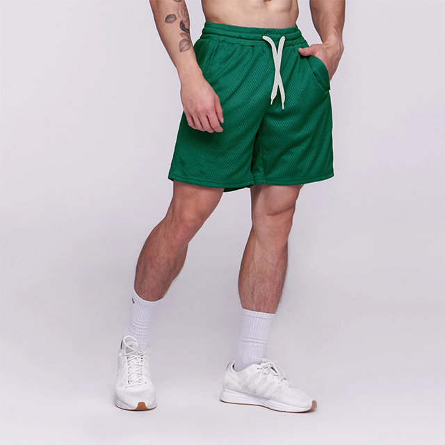 custom print logo blank men mesh shorts