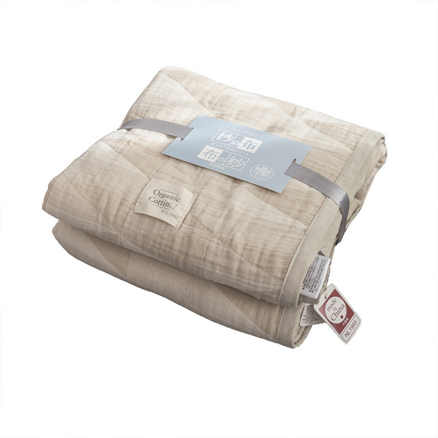 high quality 4 layers gauze 100% organic cotton baby blankets