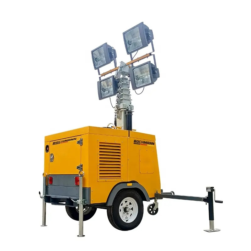 11M Truck Mounted Telescopic Light Tower Pole LED Light Tower For Mining