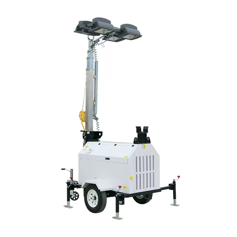 Construction Night  Lighting Metal Halide /LED Mobile Trailer Mounted Lighting tower Telescopic Light Tower