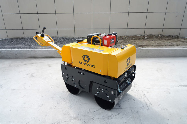 Walking behind double drum vibratory  small compaction roller compactor hand compact mini road roller