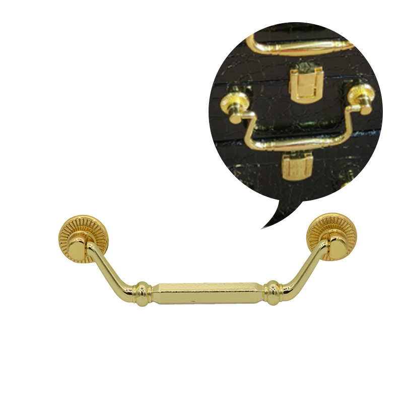 Cheap antique box brass plated luxury drawer knob handle pull vintage black box miniature knob