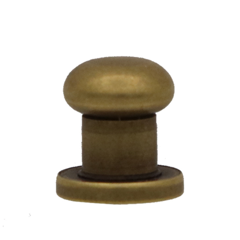 Vintage Bronze Round Jewelry Box Brushed Brass Cabinet Pull With Screws