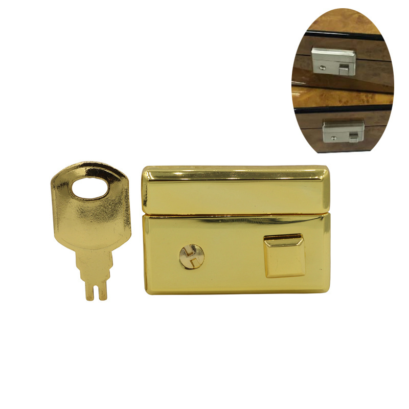 Wholesale metal accessories jewelry gift box code lock vintage latch