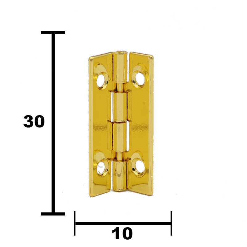 Luxury wood box accessories steel material gold plated metal hinge 4 barrel