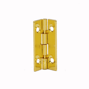 Luxury wood box accessories steel material gold plated metal hinge 4 barrel