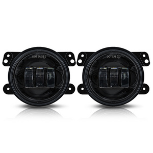 2PCS 4Inch Round Led Fog Lights 30W 6000K White Halo Ring DRL Off Road Fog Lamps For Jeep Wrangler JK TJ LJ Grand Cherokee