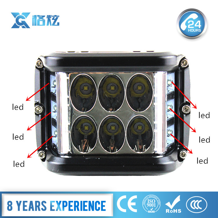 rechargeable  Tractor led lamp 60w 12 volt 5000LM led flood work light flash white /yellow lights