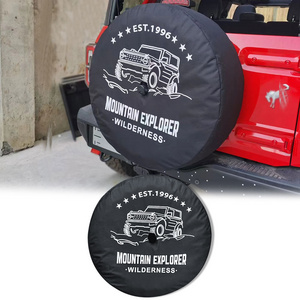 Car exterior accessories 32 inches Tire Cover Spare Wheel Tire Cover Wheel Covers For Ford Bronco 2021 2022