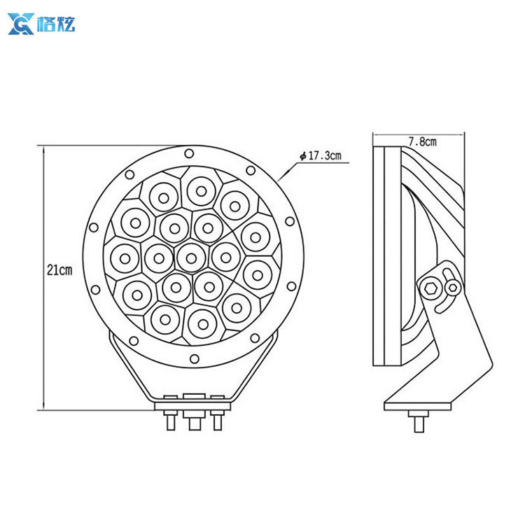 High quality waterproof floodlight 6000K Color Temp led work light car Spotlight