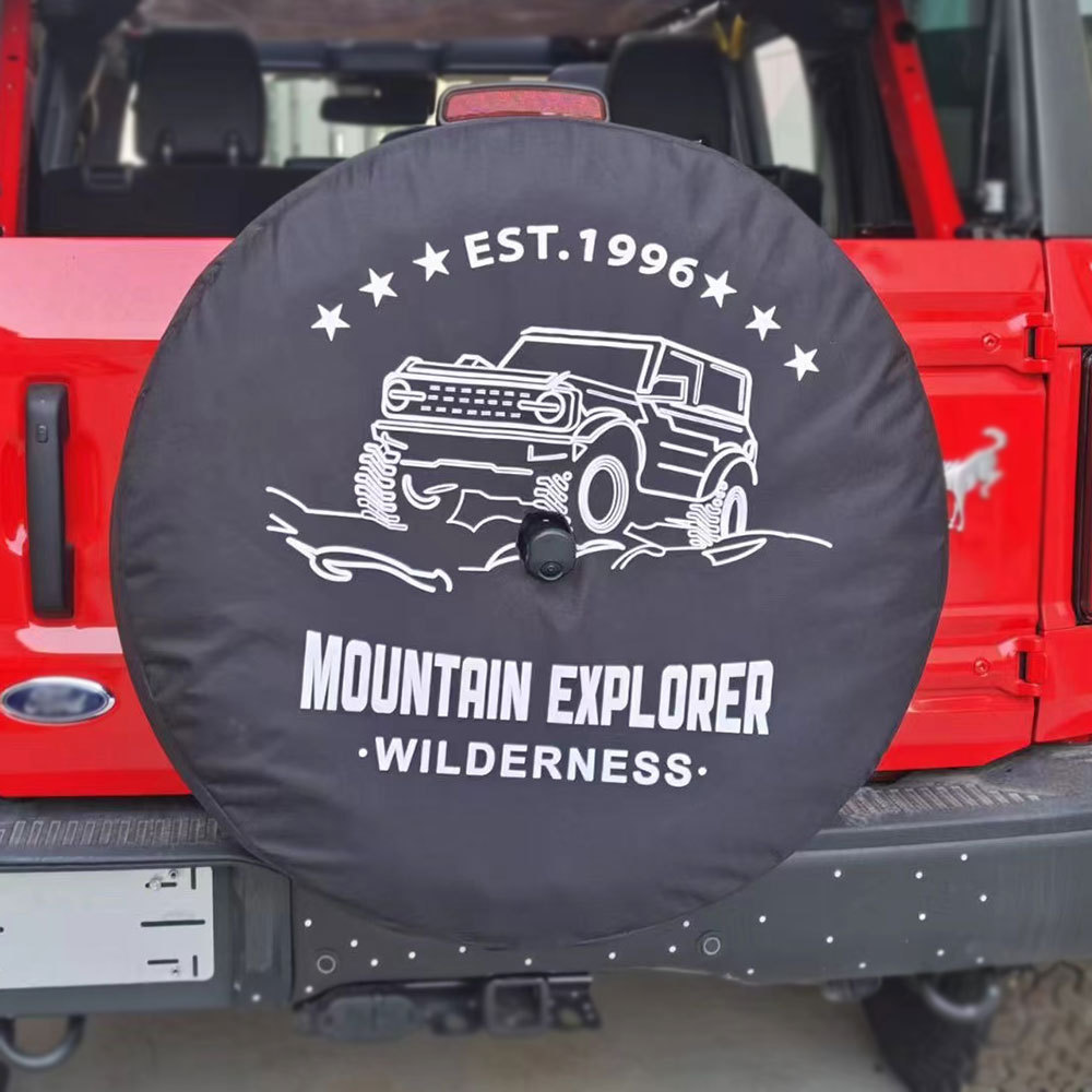 Car exterior accessories 32 inches Tire Cover Spare Wheel Tire Cover Wheel Covers For Ford Bronco 2021 2022