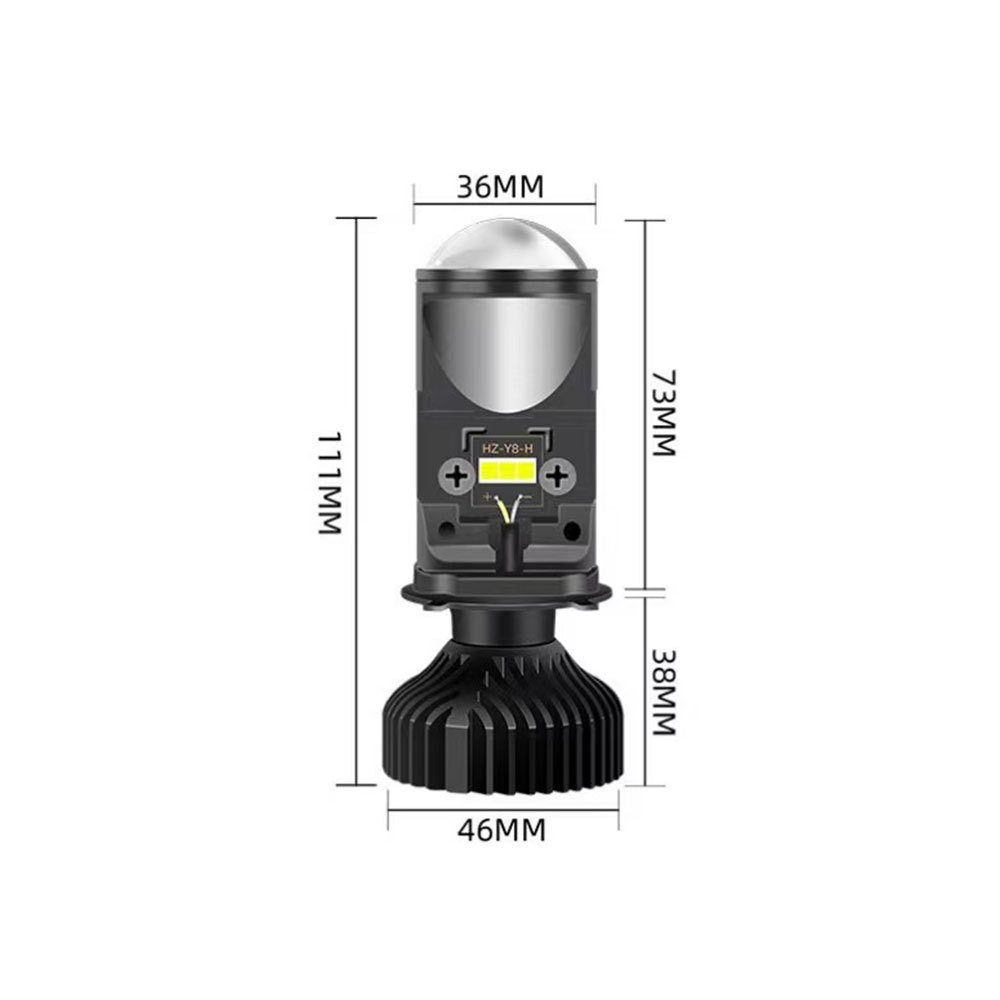 Super Bright High Low Beam 6000k H4 Mini Y6d Lens Projector Headlight H4 Y6 Led Headlight Bulb