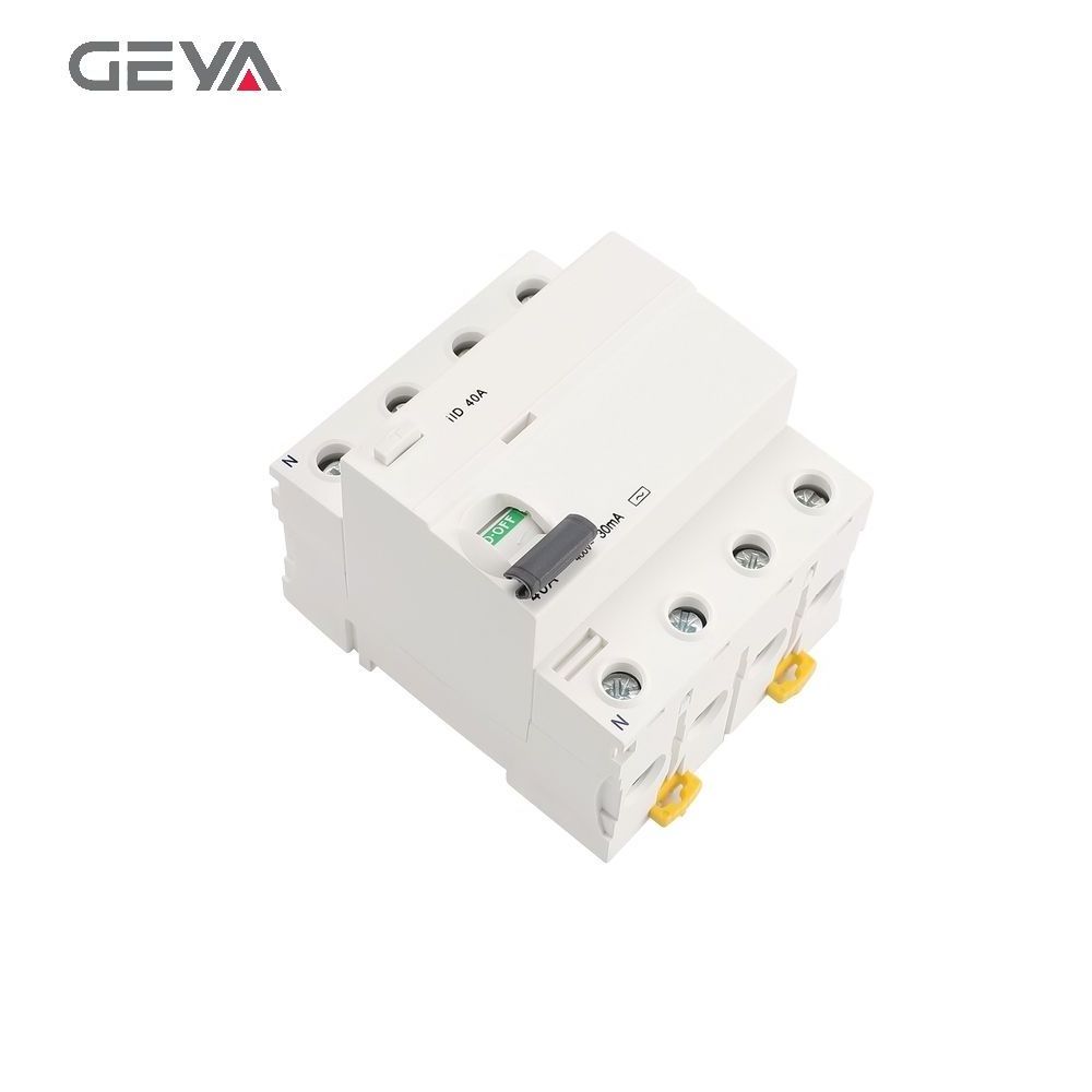 GEYA ilD 4P Red copper Electromagnetic RCD Electrical Switch 25A 40A 63A 100A ELCB Price Earth Leakage Circuit Breaker Magnetic