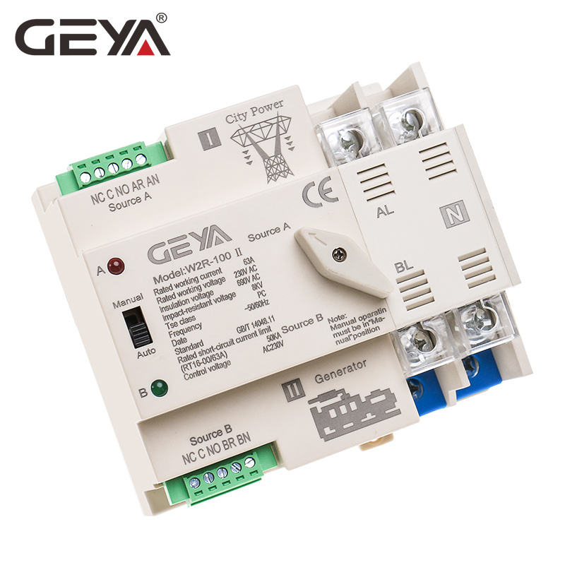 GEYA 2021 NEW Mini ATS Automatic Transfer Switch Electrical Selector Switches Dual Power Switch