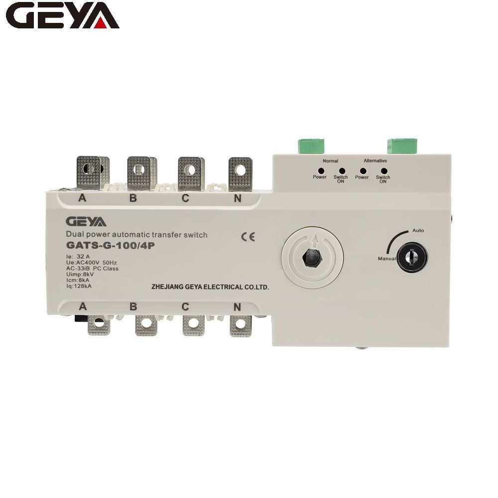 GEYA GATS-G-ST 4P 500-630A ats switch inverter-charger-with-transfer-switch ATS 160A Dual Power Generator ATS 4 poles Changeover