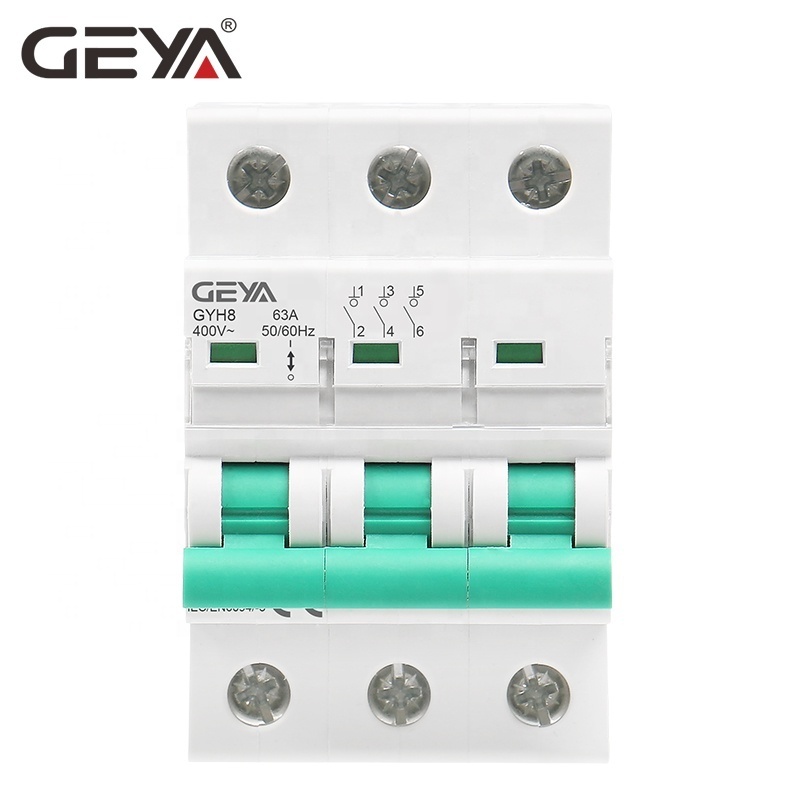 GEYA GYH8 DP Isolation Switch Miniature Circuit Breaker Max 125A Isolator Switch 230V 240V IEC60947