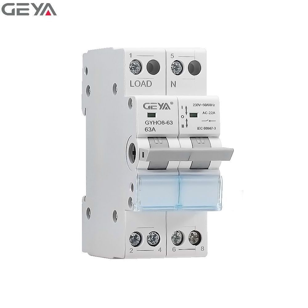 GEYA GYHO8-63 2P Modular Dual Power Manual Transfer Switch 63 amp changeover switch price Isolator Switch