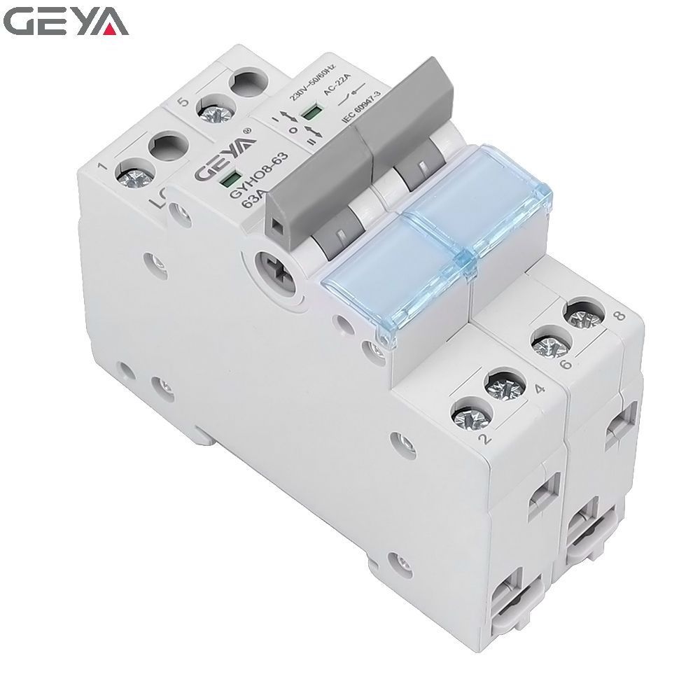 GEYA GYHO8-63 2P Modular Dual Power Manual Transfer Switch 63 amp changeover switch price Isolator Switch