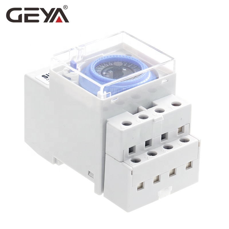 GEYA SUL181h 220V 12V Time Switch 24 Hours Mechanical Programmable Din Rail Timer Switch with Battery 110V-240V