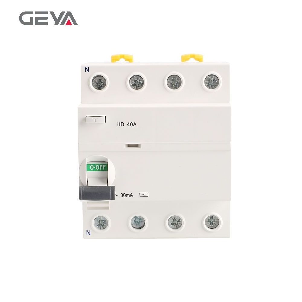 GEYA ilD 4P Red copper Electromagnetic RCD Electrical Switch 25A 40A 63A 100A ELCB Price Earth Leakage Circuit Breaker Magnetic