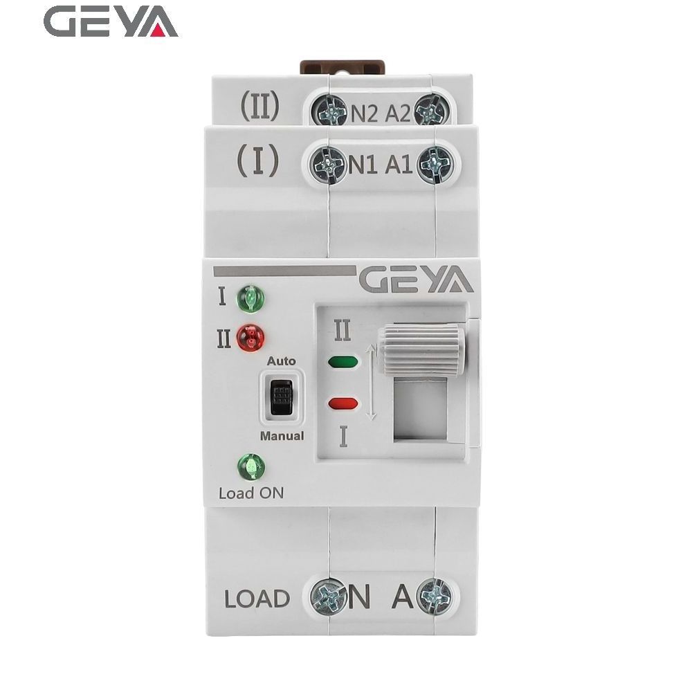 GEYA G2R 63A 220V 2P ats dinrail change over switch 63a smart automat switch transfer 63 amp ats dinrail 2 pole